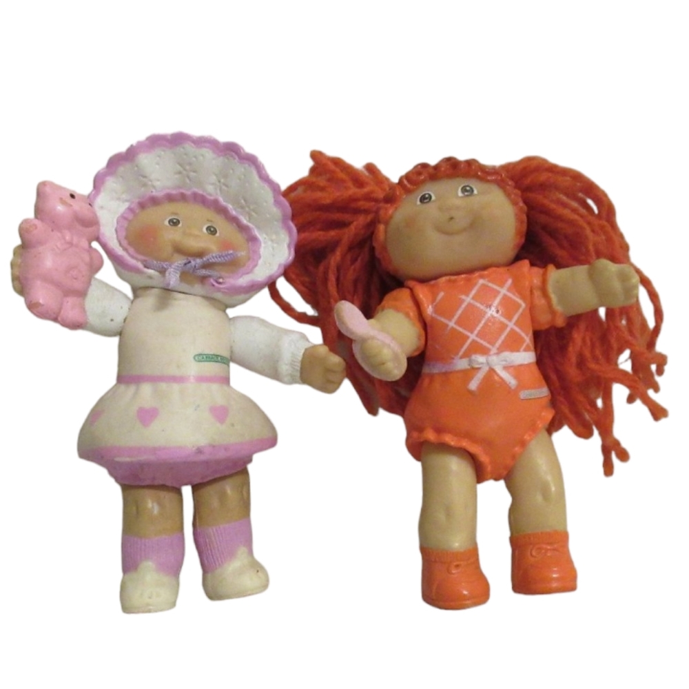 vintage 1984 cabbage patch figurines lot of 2